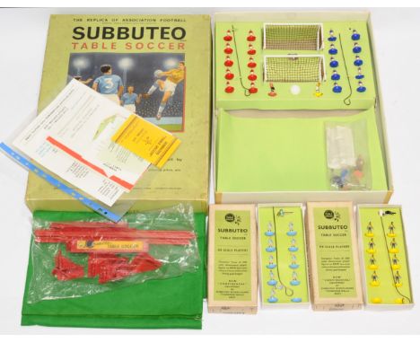 Subbuteo a mixed boxed group of sets and teams to include, 'Continental Club Edition' with some teams, Yellow and blue (Brazi