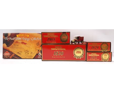Matchbox, a boxed &amp; unboxed group of scale Vehicles. Includes "The Australian Vintage Collection" with others. Although u