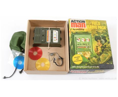 Palitoy Action Man Vintage Field Radio Pack comprising radio, headsets, bag and 3 x discs - with inner card packing piece and