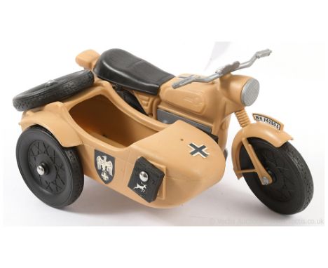 Cherilea Toys German Army Motorcycle and Sidecar - desert version suitable for action man and similar 12" figures - generally