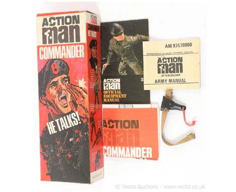 Palitoy Action Man Vintage empty original box - Commander "he talks", comes with official equipment manual, instructions and 