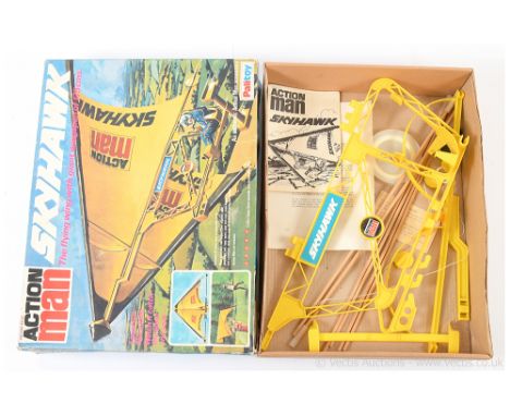 Palitoy Action Man Vintage Skyhawk "The Flying Wing with giant wingspan of 175cms" - comprising plastic frame, wooden and pla