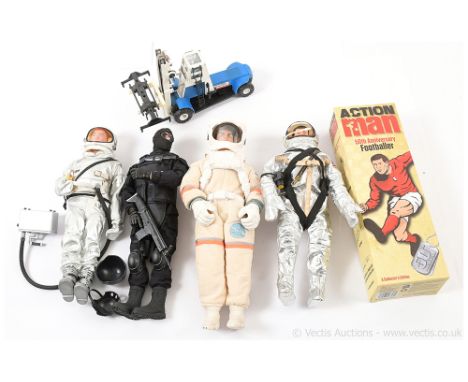 Action Man and similar a mixed group (1) Palitoy Action Man Vintage brown painted head figure with firm hands - NASA Astronau
