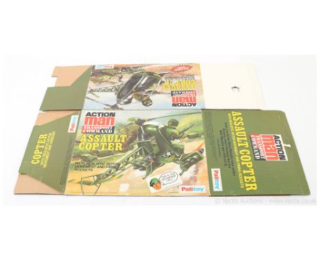 Palitoy Action Man Vintage 34752 Transport Command Assault Copter with realistic rotor movements and firing rockets - empty c