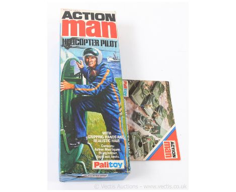 Palitoy Action Man Vintage empty original box - Helicopter Pilot "with gripping hands and realistic, also comes with official