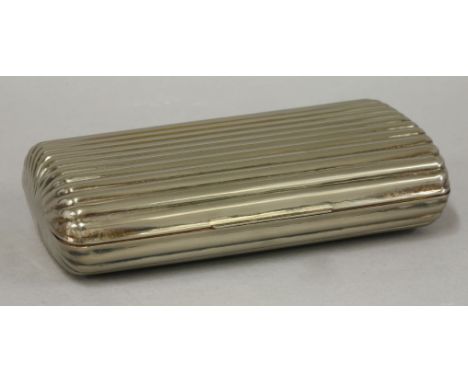 A silver-plated clutch bag by Christian Dior,of rectangular form, with gadroon decoration.  Marked 'Made in Italy', silver-pl