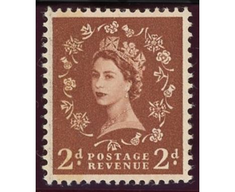 1959 Phosphor-Graphite 2d light red-brown wmk St Edwards Crown error U/M, fine. SG 605a Cat £200 (see photo)