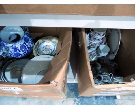 Two part tea service services and assorted china ware ( 2 boxes)