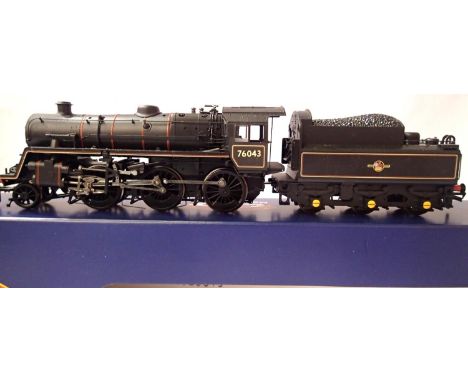 Bachmann 32-955 class 4MT, renumbered to 76043, Black Late Crest, excellent condition, boxed. P&amp;P Group 1 (£14+VAT for th