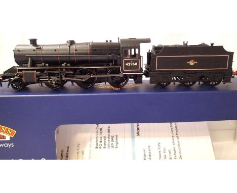 Bachmann 31-692 Mogul 42968, Black Late Crest, excellent condition, boxed. P&amp;P Group 1 (£14+VAT for the first lot and £1+