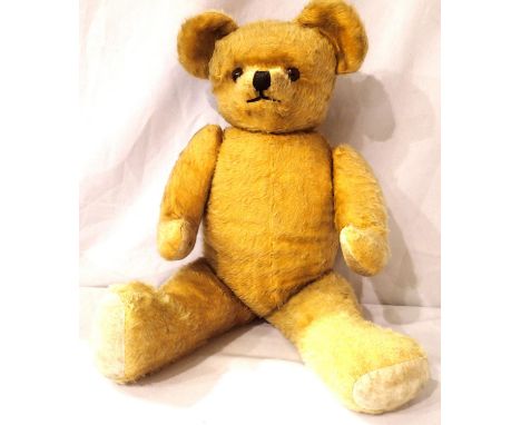 Vintage teddy bear with growler, H: 57 cm. P&amp;P Group 2 (£18+VAT for the first lot and £3+VAT for subsequent lots) 