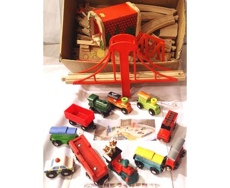 Brio type wooden train and a similar train set. P&amp;P Group 3 (£25+VAT for the first lot and £5+VAT for subsequent lots) 