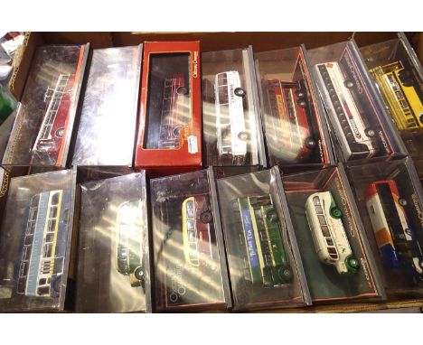 Fourteen Corgi OOC buses and coaches, mostly excellent condition, boxed with wear. P&amp;P Group 2 (£18+VAT for the first lot
