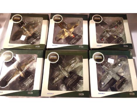 Six Oxford diecast aircraft 1/72 scale, mostly excellent condition, boxed. P&amp;P Group 1 (£14+VAT for the first lot and £1+