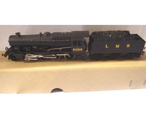 Hornby Dublo Class 8F, refinished/detailed, Black LMS 8096 with Triang type coupling fitted. Excellent condition, comes in st