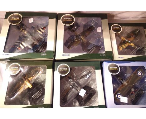 Six Oxford diecast aircraft 1/72 scale, mostly excellent condition, boxed. P&amp;P Group 1 (£14+VAT for the first lot and £1+