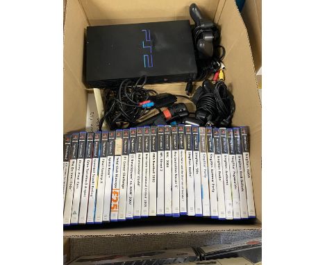 A PS2 console with controllers and a good selection of games (working) 