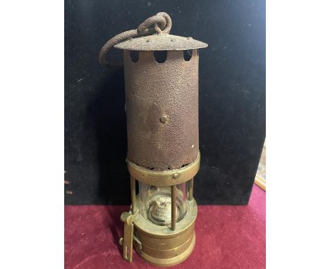 A vintage Ackroyd and Best early miners lamp 