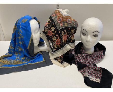 Three scarves John Patou and Christian Dior 