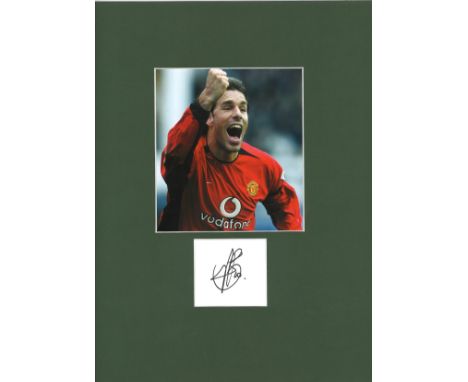 Ruud van Nistelrooy signed 16x12 mounted signature piece includes colour photo and signed album page. Good condition. All aut