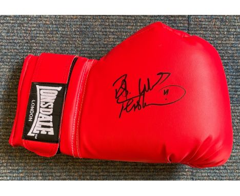 David Price Signed Boxing Glove - Lonsdale - In Acrylic Display