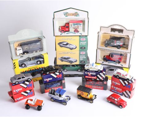 Small Collection of diecast models including Maisto Sport Car Collection 'Jaguar XJS V12, Days Gone 'Bunty' truck, Corgi etc.