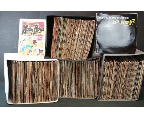 Vinyl - Approx 500 mainly 12" singles featuring Soul, R n B, Rap, Reggae, Pop and more.  Condition varies but Vg overall 