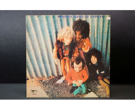 Vinyl - Jimi Hendrix Band Of Gypsys on Track 2406 042 'puppet' sleeve.  Name inside sleeve, and sticker removal mark to top r