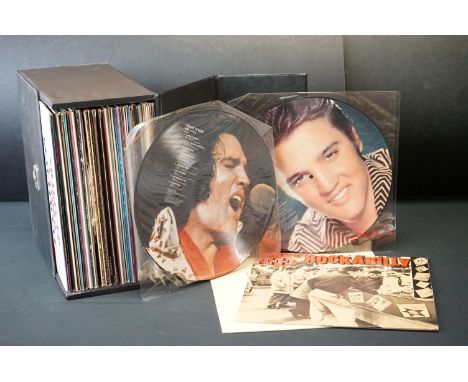 Vinyl - Over 50 Rock &amp; Roll / Rockabilly LP's including Elvis Presley (pic discs), Gene Vincent, Eddie Cochran, Elvis, Bi