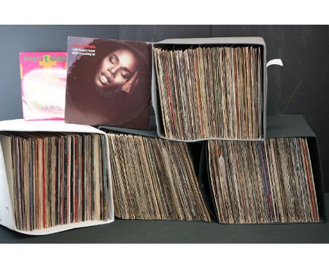 Vinyl - Approx 500 mainly 12" singles featuring Soul, R n B, Rap, Reggae, Pop and more.  Condition varies but Vg overall 