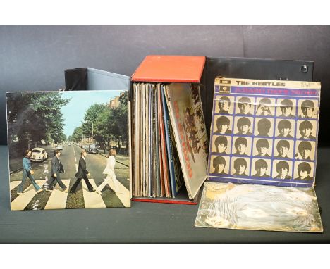 Vinyl &amp; Autograph - 28 Pop, Rock, Reggae &amp; Soul LP's to include The Beatles x 8 featuring Abbey Road (misaligned Appl