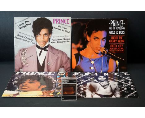 Vinyl / Cassettes / Book - Prince 2 LP's to include Dirty Mind (WB56862) and Controversy (K 56950), plus 12" EP Girls &amp; B