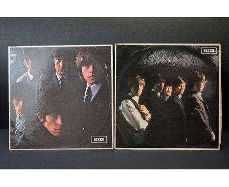 Vinyl - 2 The Rolling Stones LP's to include Self Titled (LK 4605) sleeve at least Vg with some laminate creasing and shelf w