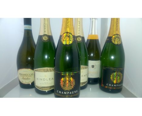 *6 x bottles assorted Champagne, Prosecco &amp; Sparkling Wine.