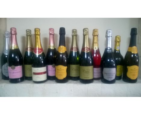 *18 x bottles assorted Champagne, Cava, Prosecco &amp; Sparkling Wine