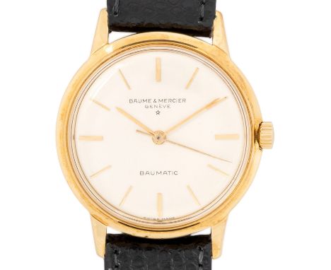 BAUME & MERCIER Vintage Baumatic Herrenuhr Ref. 3177. 18K Gelbgold. Mechanisches Automatik-Werk Kal. AS1580 mit guten Gangwer