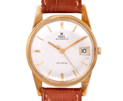 EBEL Vintage Herrenuhr. 18K Gelbgold, Gehäuse-Nr. 8214004. Mechanisches Automatik-Werk Kal. 214 mit guten Gangwerten (+7 s/d,