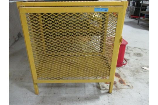 Yellow Propane Tank Storage Cabinet