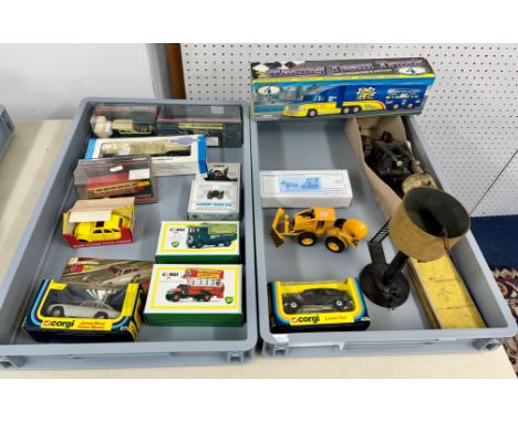 A collection of model vehicles, to include, Corgi James Bond Aston Martin, and James Bond 2CV a Corgi London taxi, 4 Corgi om