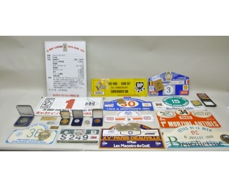 AN EXTENSIVE COLLECTION OF ROLLS ROYCE CLUB EVENT PRINTED SIGNS, eight metal and four other printed for a host of World Club 