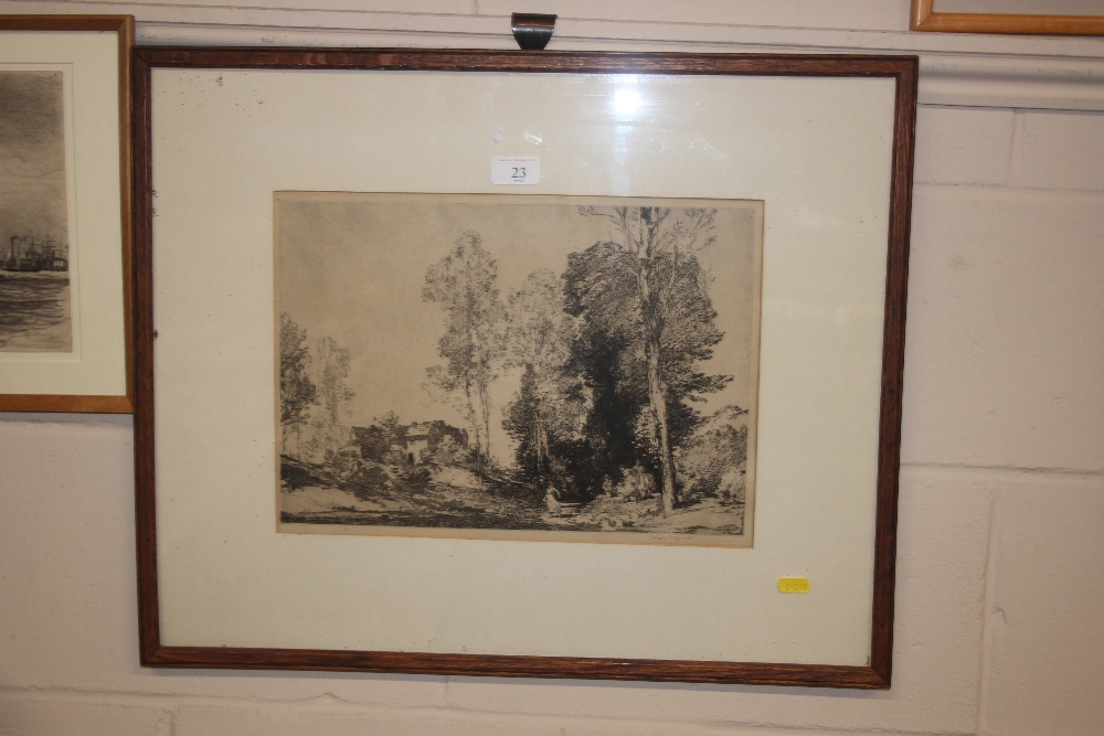 Leonard Russell Squirrel, pencil signed etching depicting figures ...