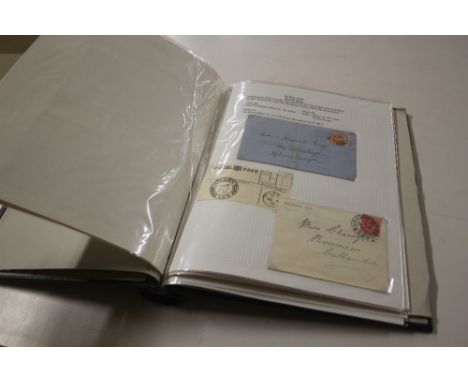 A study of Queen Victoria and Edward VII double ring cancellations written up in a black loose leaf album, they are mainly of