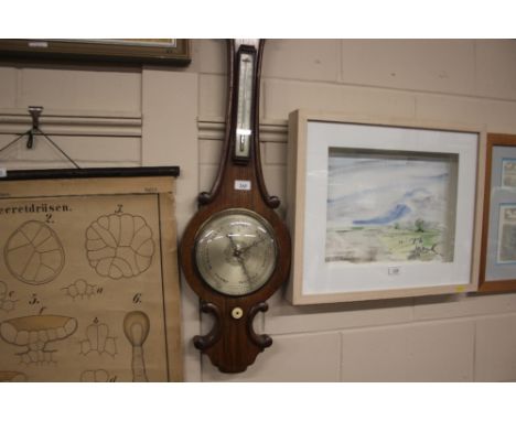 A 19th Century rosewood cased barometer 