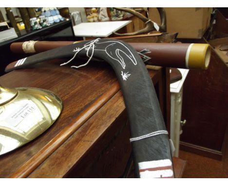 Boomerang together with a didgeridoo 