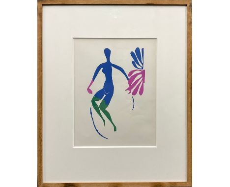 Henri Matisse (1869-1954), after, Blue Nude with Green Stockings (Nu Bleu V), 1954, Lithograph, 34cm x 26cm, Goldmark Gallery