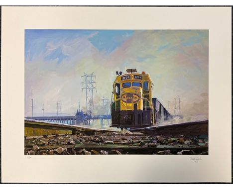 Bob Dylan - The Retrospectrum Collection 2022 - ‘Industrial Train’, limited edition number 52 of 295, auto pen signed lower r
