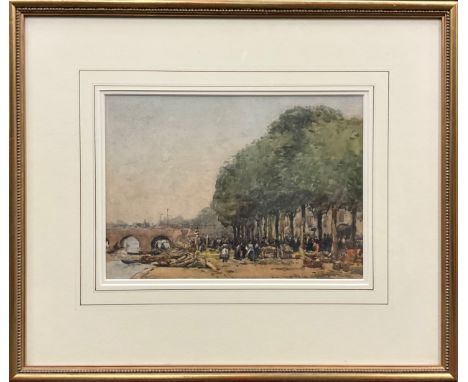 George Graham (British, 1881-1949) On the River Seine, Paris signed, watercolour, 24.5cm x 34cm.