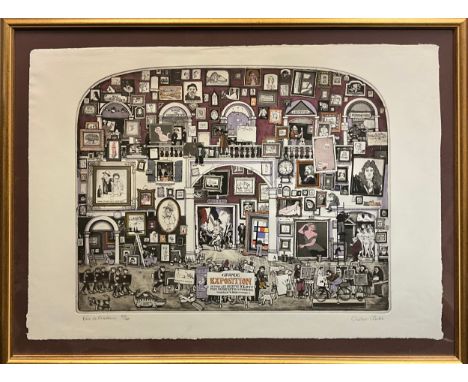 Graham Clarke (b.1941) "Grande Exposition"Pièce de Résistance", limited edition etching aquatint in colours, signed in pencil