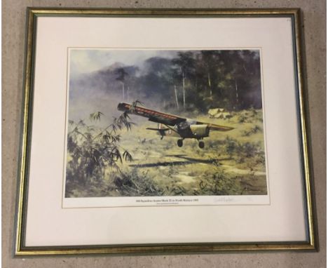 David Shepherd military aircraft Ltd Edition signed print - 656 Squadron Auster Mark IX in North Malaya 1962 #53/850 signed i
