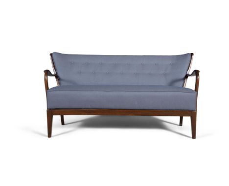 ALFRED CHRISTIANSEN A button back sofa by Alfred Christiansen, for Slagelse Mobelvaerk, Denmark c.1940. 77 x 150 x 60cm